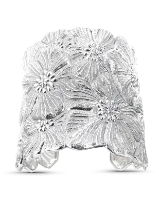 Pulseira Cuff Blossoms Prata