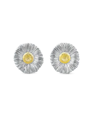 Brincos Blossoms Daisy Prata e Vermeil