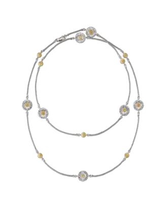 Colar Blossoms Prata e Diamantes