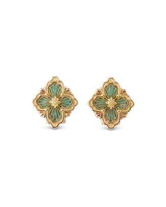 Brincos Opera Ouro Amarelo E Amazonite