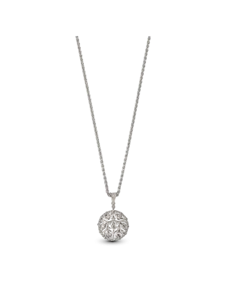 Colar Pendente Ramange Ouro Branco E Diamantes