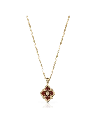 Pendente Opera Ouro Amarelo E Esmalte Bordeaux