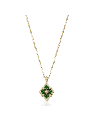 Pendente Opera Ouro Amarelo E Esmalte Verde