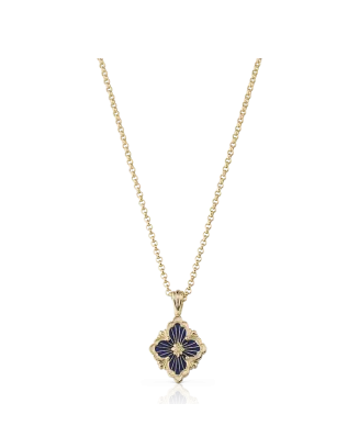 Pendente Opera Ouro Amarelo E Esmalte Azul