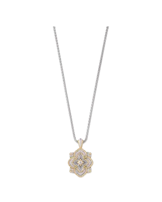 Pendente Opera Tulle Ouro Branco, Ouro Amarelo e Diamantes