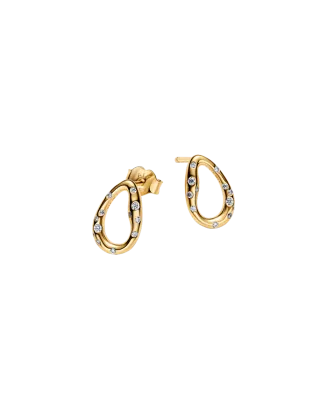 Brincos Ovais Gotas Transparentes