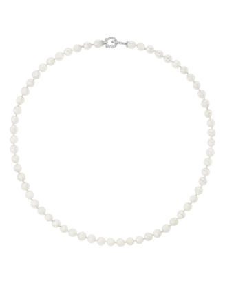 Colar P&eacute;rolas Akoya 6mm Ouro Branco e Diamantes