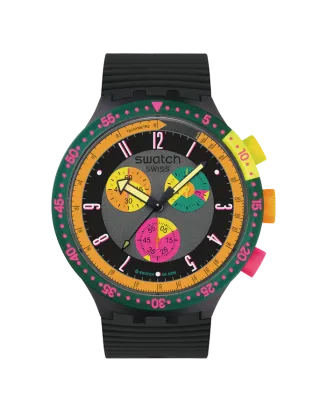 Rel&oacute;gio Swatch homem Preto Neon