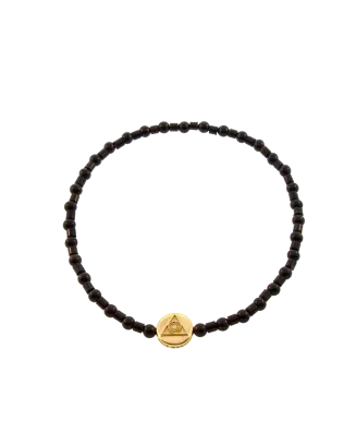 Pulseira Ouro Amarelo E Preta