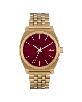 Relógio Time Teller Dourado e Vermelho