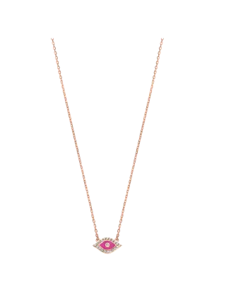 COLAR MARBELLA OLHO, OURO ROSA E DIAM