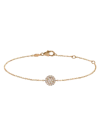 Pulsiera Ouro Rosa E Diamantes 0,18Cts