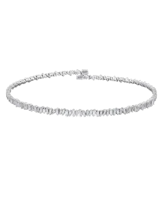 Chocker Ouro Branco e Diamantes