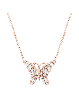 Colar Ouro Rosa e Diamantes