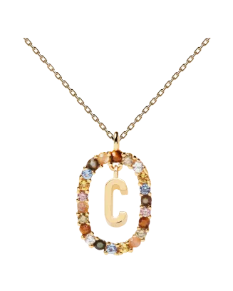Colar Letra C Dourado