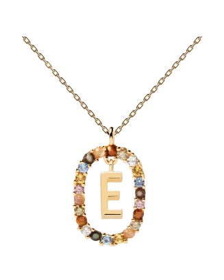 Colar Letra E Dourado