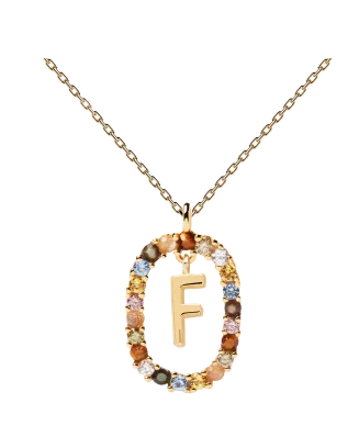 Colar Letra F Dourado