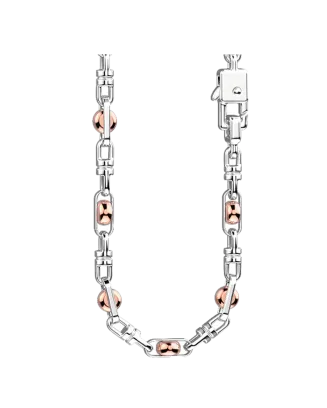 Colar Ouro Rosa E Ouro Branco 60cm