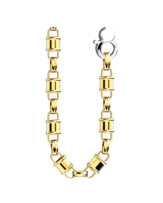 Colar Ouro Branco E Amarelo 60cm