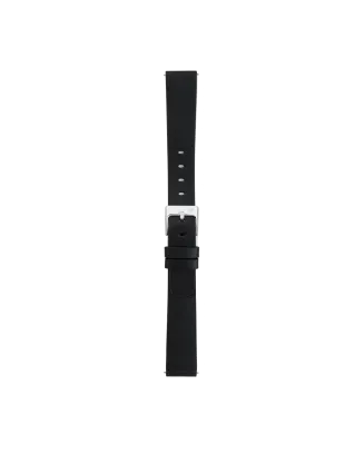 Eletta Bracelete 16mm Pele Preta Aço