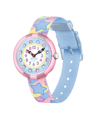 Relógio Flik Flak de criança estrelas