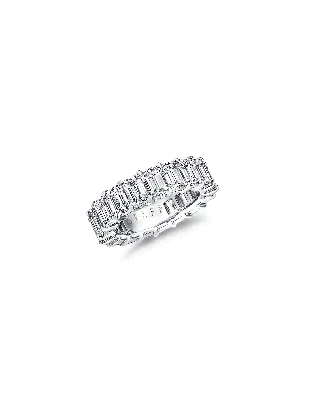 Anel Eternity Ouro Branco E Diamantes