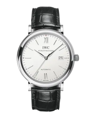 PORTOFINO AUTOMÁTICO PRATA PELE PRETA