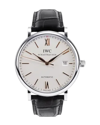 PORTOFINO AUTOMÁTICO PRATA PELE PRETA