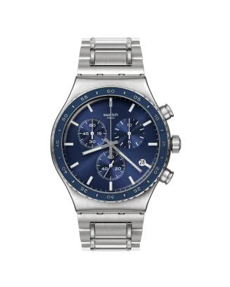 Rel&oacute;gio Swatch homem Cron&oacute;grafo Azul A&ccedil;o