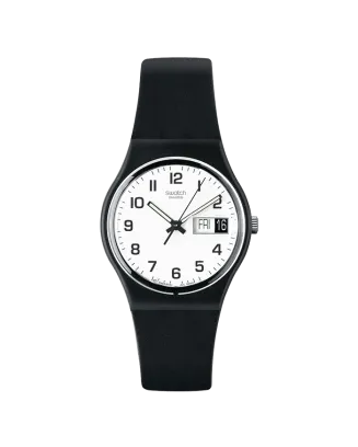 Rel&oacute;gio Swatch homem Preto e Branco com Data