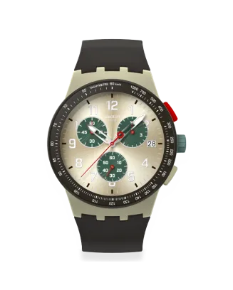 Rel&oacute;gio Swatch homem Cron&oacute;grafo Bege e Preto