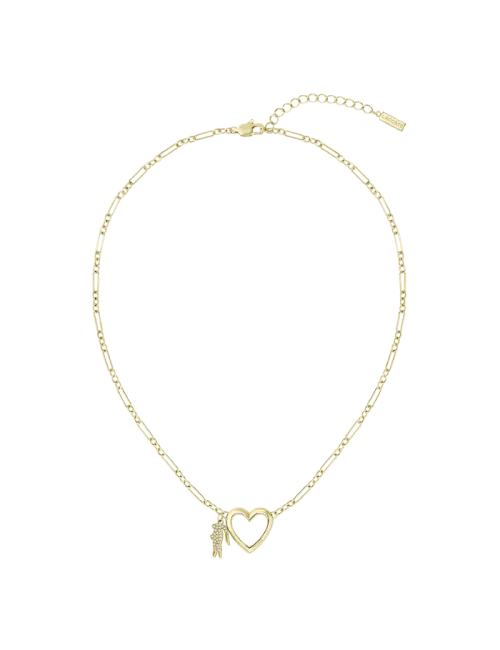 Colar Mulher Aço Dourado Love My Croc