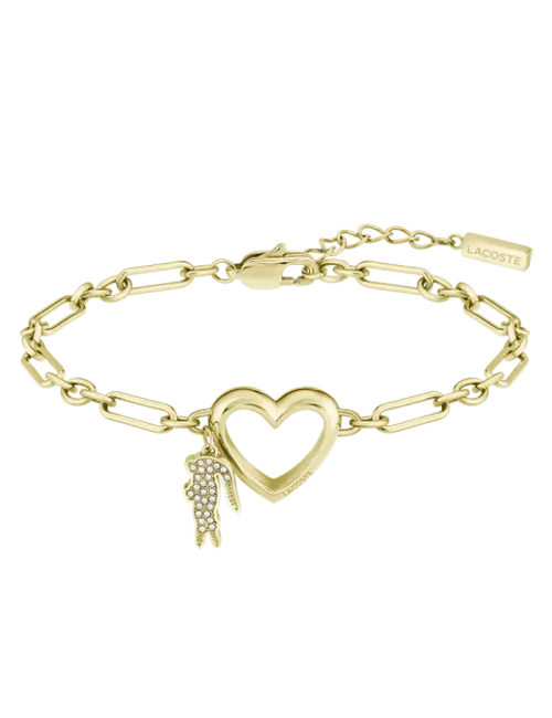 Pulseira Mulher Aço Dourado Love My Croc
