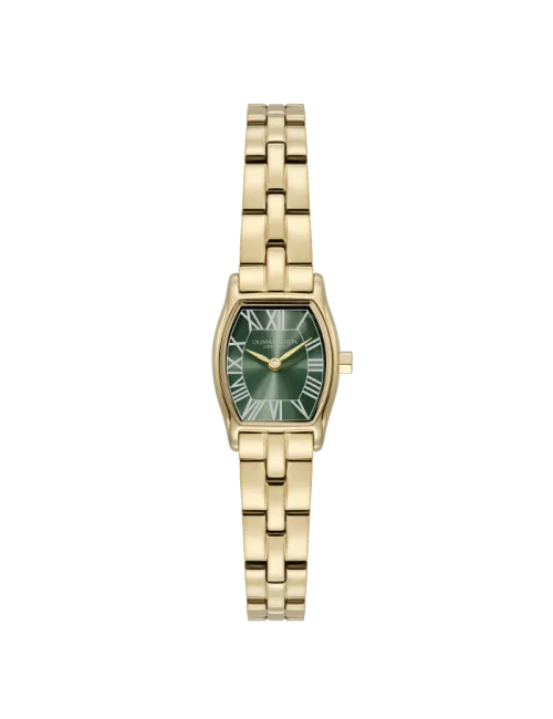 Relógio Mulher Tonneau Aço Dourado
