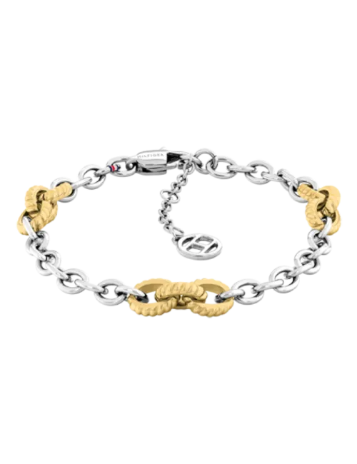 Pulseira Mulher Aço e Aço Dourado