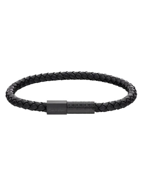 Pulseira Homem em Pele Preta