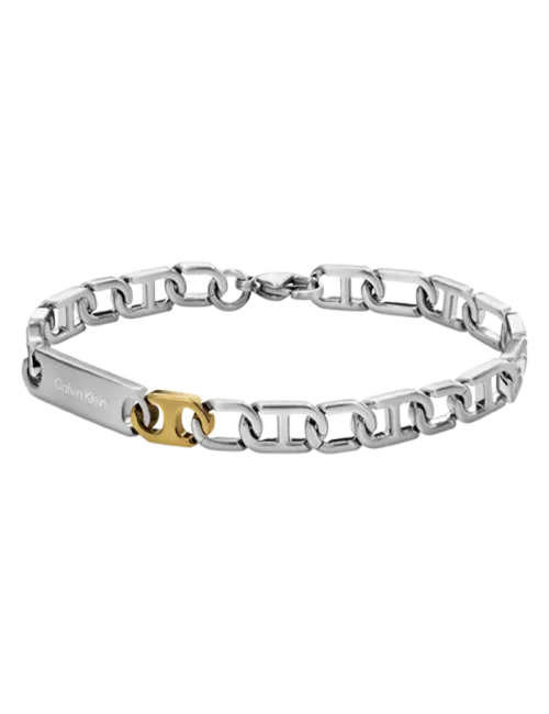 Pulseira Homem em Aço e Dourado