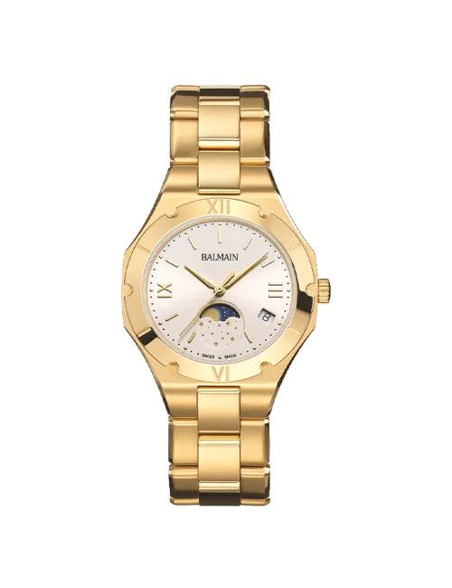 Relógio de Senhora Be Balmain Fases da Lua em PVD Dourado