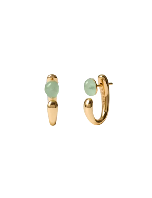 Brincos Green Aventurine Nova