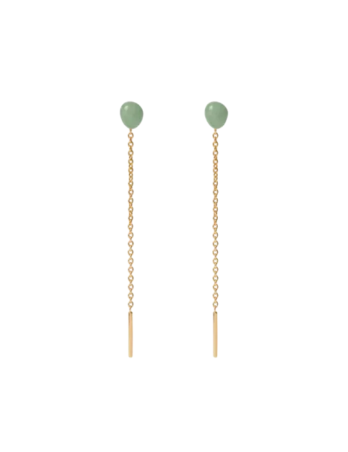Brincos Green Aventurine Lyra