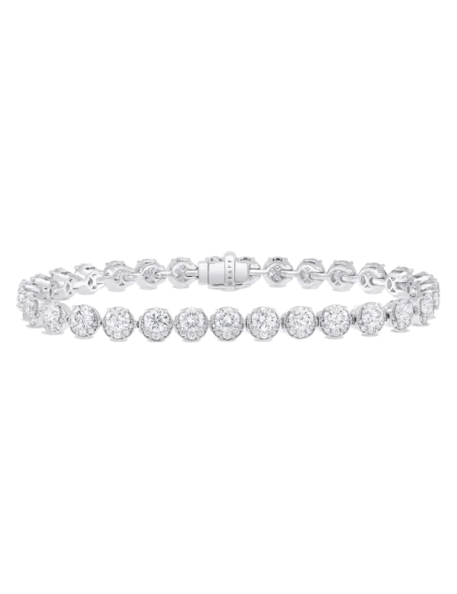 Pulseira Line Ouro Branco e Diamantes