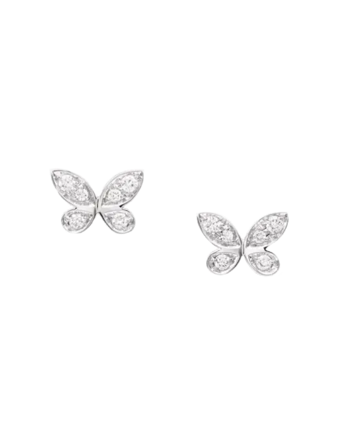 Brincos Petite Butterfly Ouro Branco e Diamantes