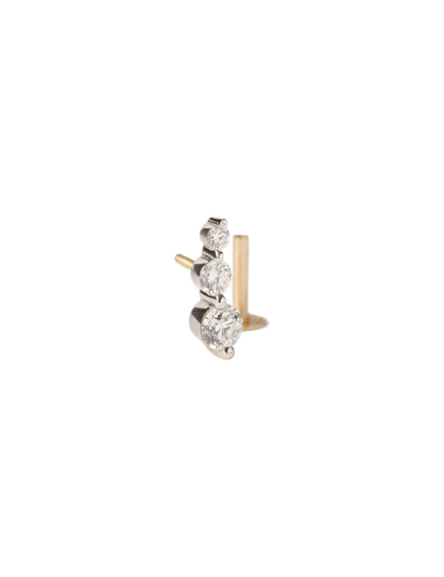 Piercing EveMini Ouro 3 Diamantes