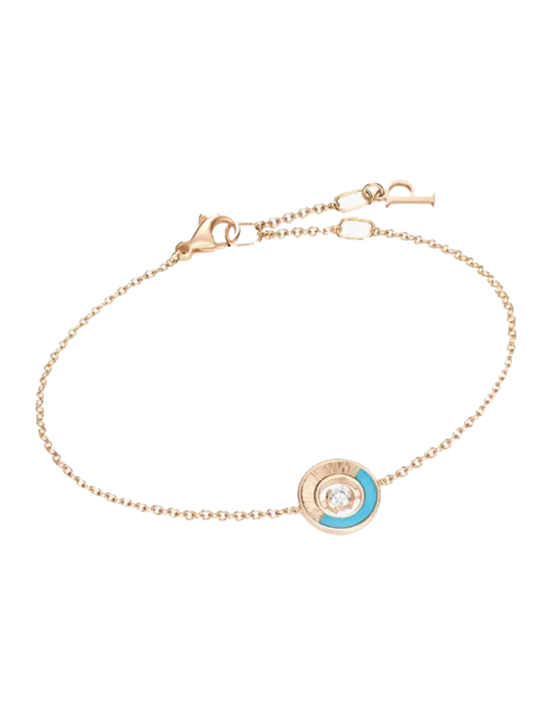 Pulseira Possession Ouro Rosa, Turquesa E Diamante