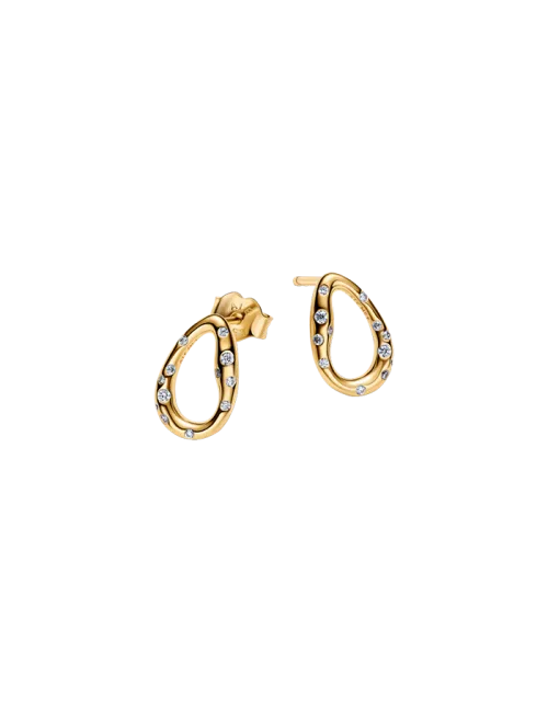 Brincos Ovais Gotas Transparentes