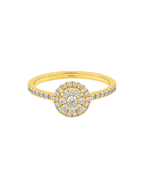 Anel Épure Halo Ouro Amarelo e Diamantes