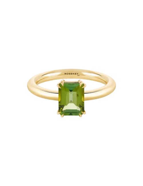 Anel Hellebore Ouro Amarelo e Turmalina