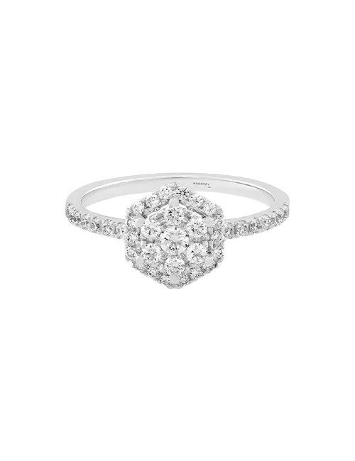 Ane Épure Hexa Ouro Branco e Diamantes