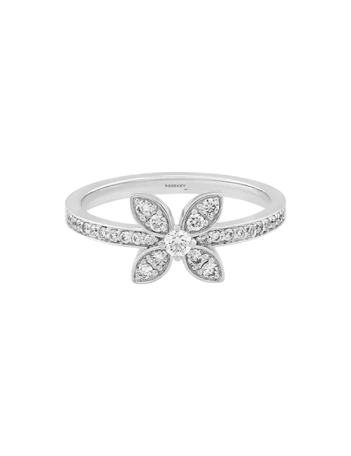 Anel Épure Bloom Ouro Branco e Diamantes