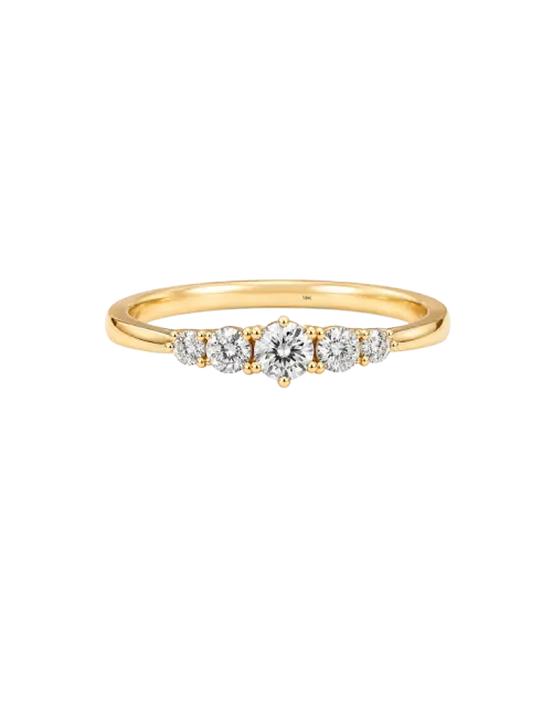 Anel Trilogy 5 Ouro Amarelo 0.50ct